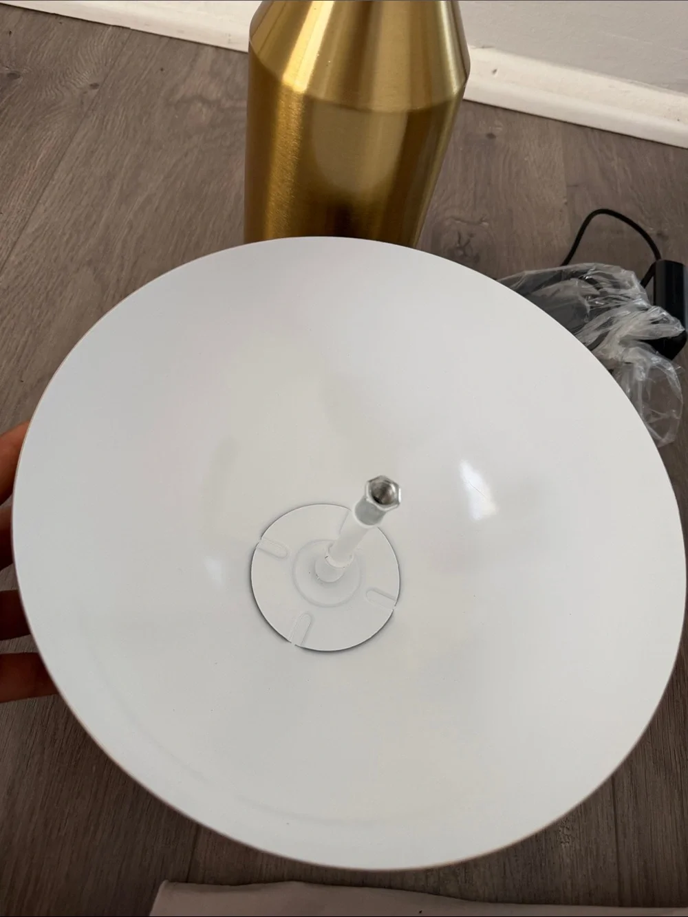Gold Metal Mushroom Table Lamp - Modern Home Accent